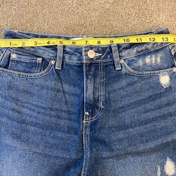 ASOS Urban Bliss Women’s Midwash Blue Mom Jean with rips Size 2 - Picture 9 of 12